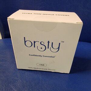BRSTY Sticky, Reusable, Silicone Nipple Coverings Size 3.2 Inches Color Coco New